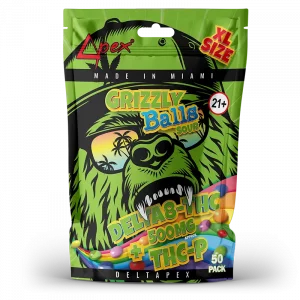Deltapex Grizzly balls sour delta 8 thc 500mg + thc-p
