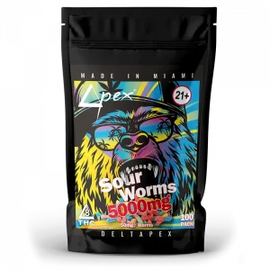 Deltapex sour worms delta 8 thc 5000mg