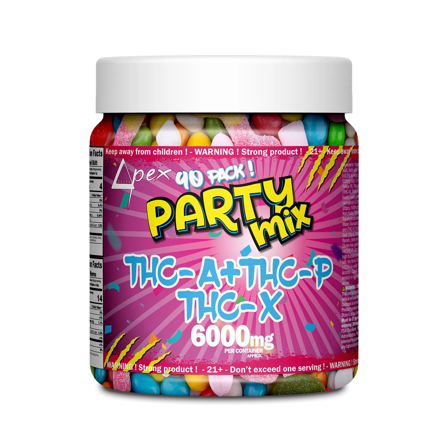Party Mix Gummies Candies Deltapex THC-A THC-P THC-X 6000mg